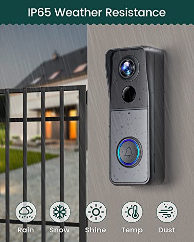 Wireless Doorbell Camera with Chime, Motion Detection