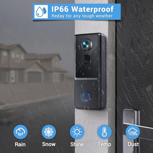 Smart Wireless Video Doorbell Camera with Two-Way Audio