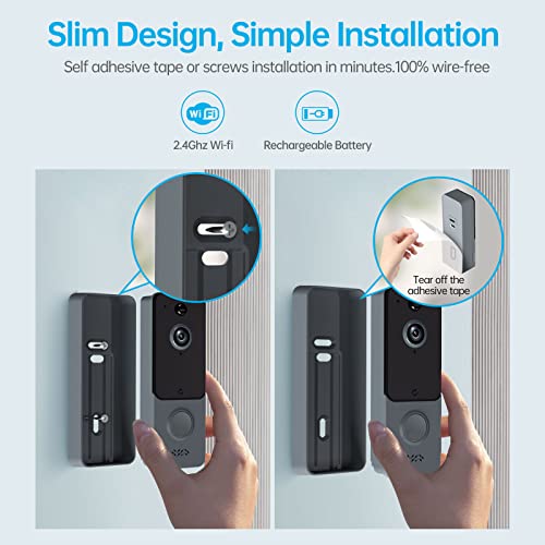 Wireless Video Doorbell Camera with Chime - 1080P