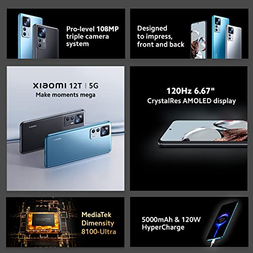 Xiaomi 12T 5G - 8+128GB, 6.67” 120Hz Display