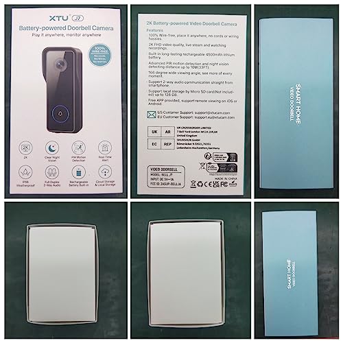 2K HD WiFi Video Doorbell Camera with Chime
