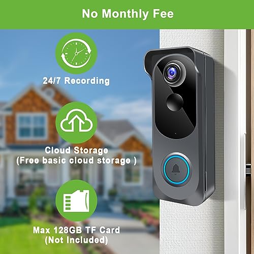 Smart Wireless Video Doorbell Camera with Chime