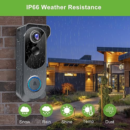 Smart Wireless Video Doorbell Camera with Chime