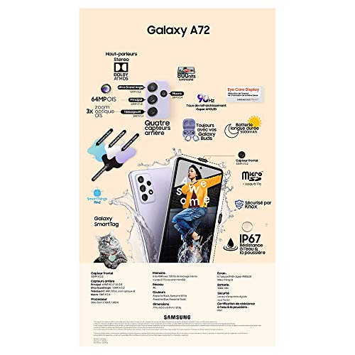 SAMSUNG Galaxy A72 - 128GB, 6GB, Dual Sim, Black