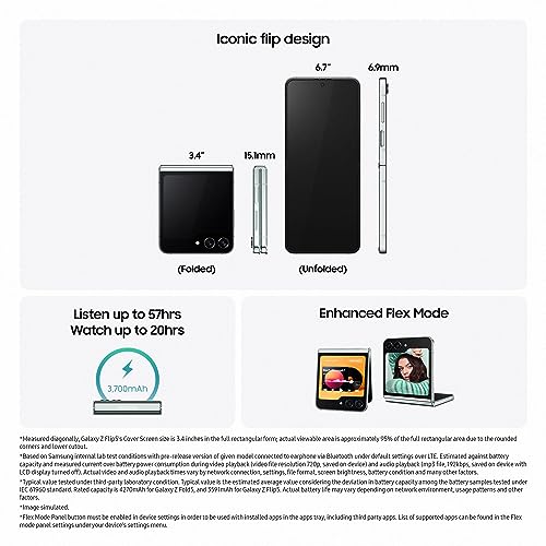 Samsung Galaxy Z Flip5, Unlocked 512GB Smartphone, Lavender