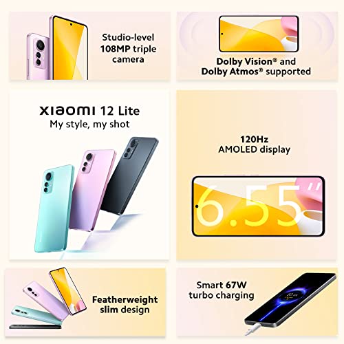 Xiaomi 12 Lite 5G - 8GB RAM, 128GB - Black