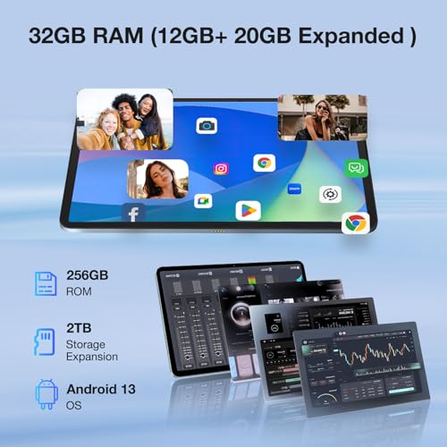 DOOGEE T20 Ultra 12" Android Tablet, 32GB+256GB, 2.4K Screen