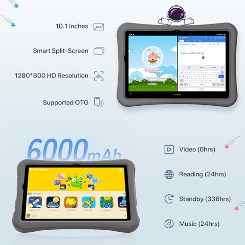 UMIDIGI Kid's 10.1" Android Tablet, 8GB+64GB, WiFi