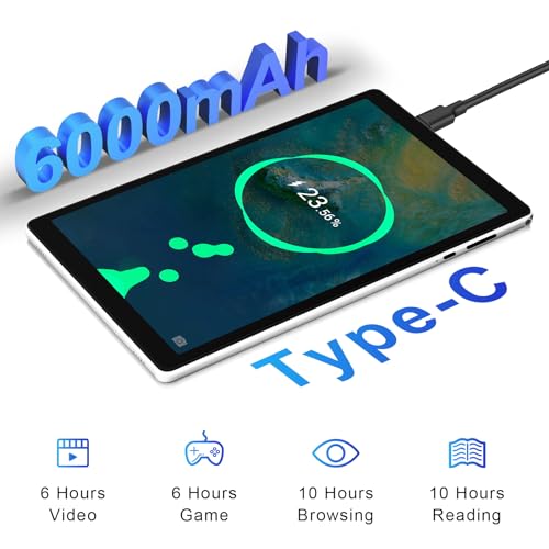 Feyze Tablet: 10" Android, Quad-Core, 4G, 32GB/128GB