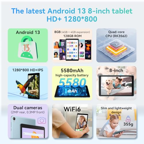 Blackview Android 13 Tab50WIFI - 8" HD+ Tablet