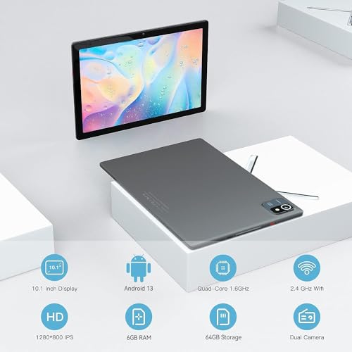 10" Android Tablet with 6GB RAM, 64GB ROM