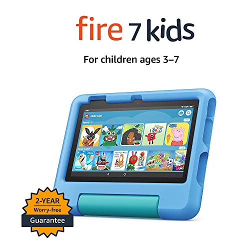 Fire 7 Kids Tablet: 7" Display, 16GB, Blue