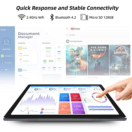 10" Android 12 Tablet w/ Quad-core, 32GB+128GB, WiFi