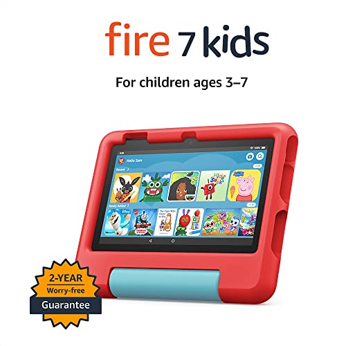 Fire 7 Kids Tablet: 7" Display, 16GB, Red