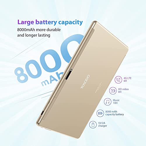 TOSCiDO Android 13 Tablet, 10 Inch, 19GB RAM+128GB ROM