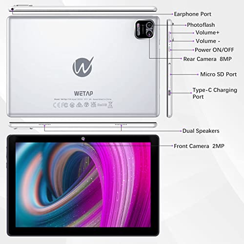 10" WeTap Android Tablet Y10, 3GB RAM, 64GB Storage