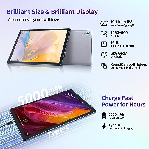 Mouikei 10 Inch Android Tablet - 8GB RAM, 128GB ROM