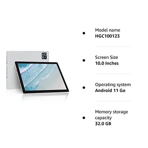 10" Android 12 Tablet w/ Quad-core, 32GB+128GB, WiFi