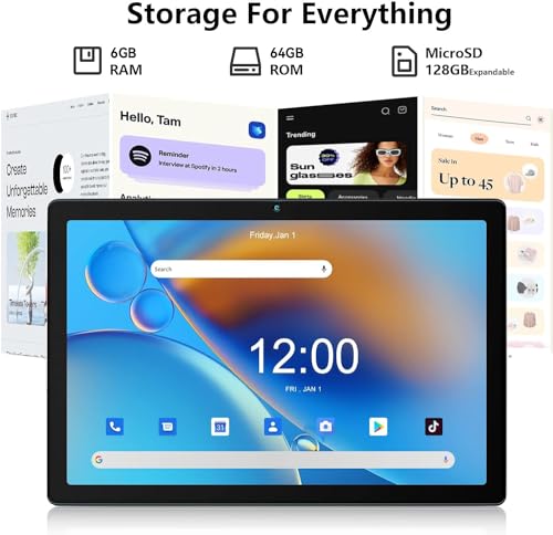 Cheerjoy Tablet 10 inch Android 13, 6GB/64GB, HD