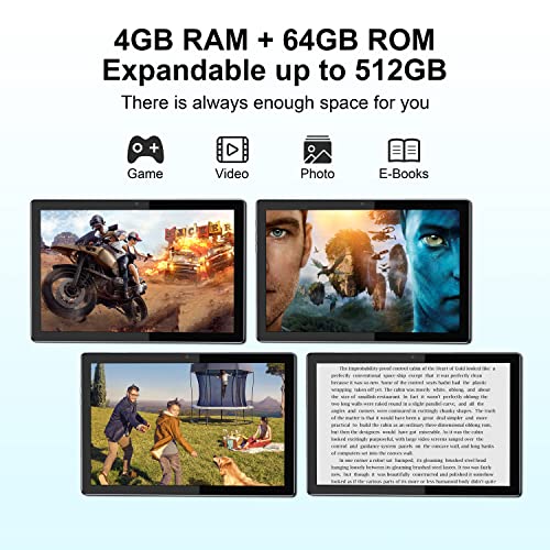 10.1" Full HD Android 12 Tablet - Octa-Core 2.0GHz