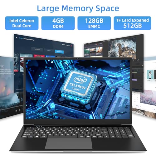 17.3" Laptop: 4GB RAM, 128GB SSD, Dual-Core Processor
