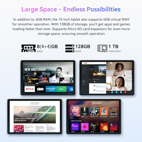 10 inch Android Tablet Octa Core 8GB+128GB WiFi