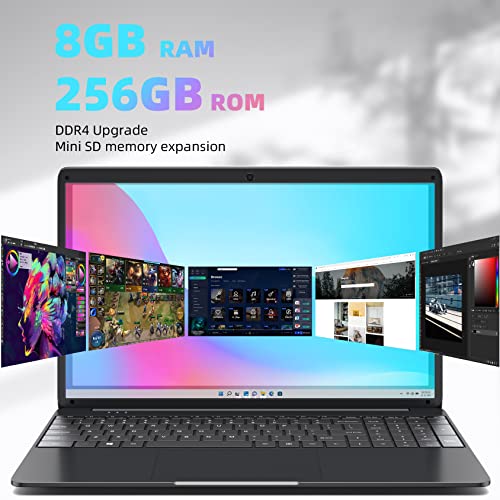 15.6" Laptop: 8GB RAM, 256GB SSD, Dual WiFi