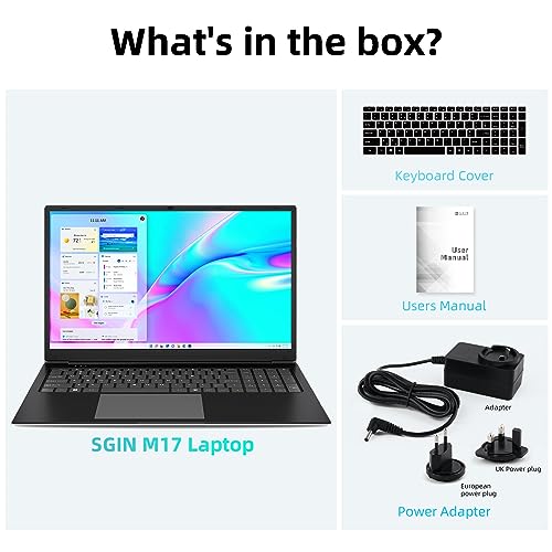 17.3" Laptop: 4GB RAM, 128GB SSD, Dual-Core Processor