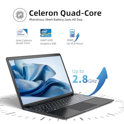 15.6" Laptop: 8GB RAM, 256GB SSD, Dual WiFi