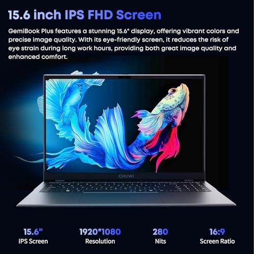 Gemibook Plus Windows 11 Laptop 15.6" 16GB/512GB