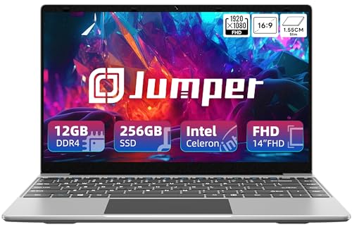 14" Laptop, 12GB RAM, 256GB SSD, Intel Celeron Processor