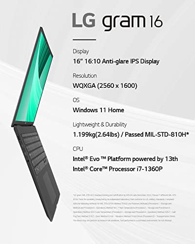 Ultra-Light LG gram 16Z90R Laptop, 13th Gen Intel