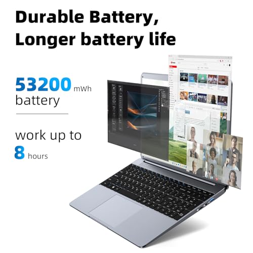 SGIN 15.6" Laptop, 12GB RAM, 512GB SSD, Quad-Core Processor