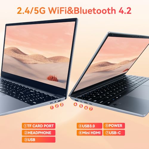 Anna Bella Laptop 15.6'' - Powerful Quad-Core Intel Celeron