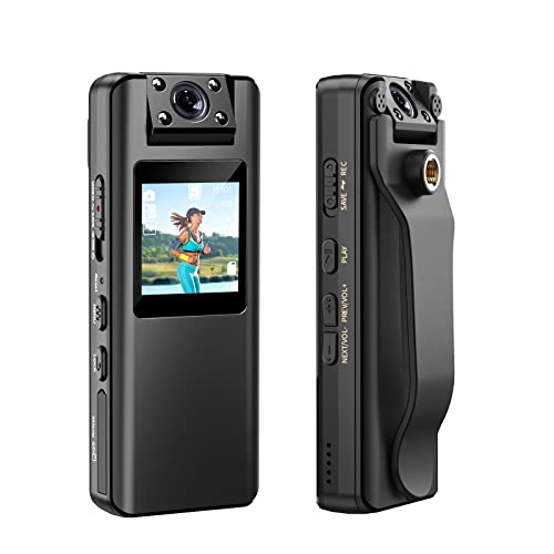 64GB HD BodyCam + OLED Screen & Rotatable Lens