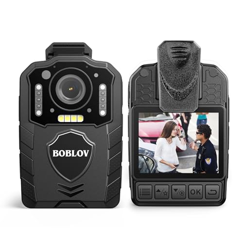 BOBLOV KJ25 1440P Body Camera: 13 Hours Video-Audio