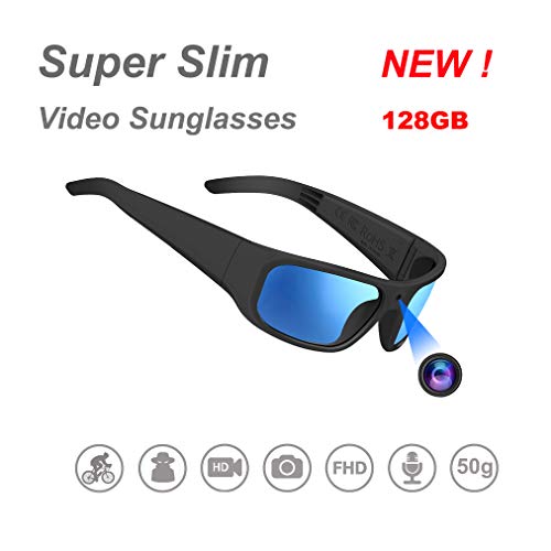 OhO Sunshine 1080P HD Video Sunglasses, 128GB Slim