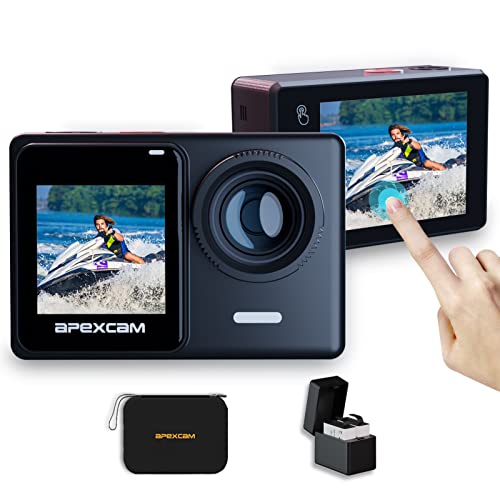 4K/60FPS Apexcam Action Cam: Waterproof, Touch Screen, Ultra HD