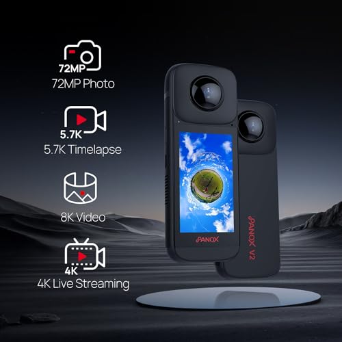 PANOX V2 360 Camera: 48MP, 5.7K Video, Quick Share