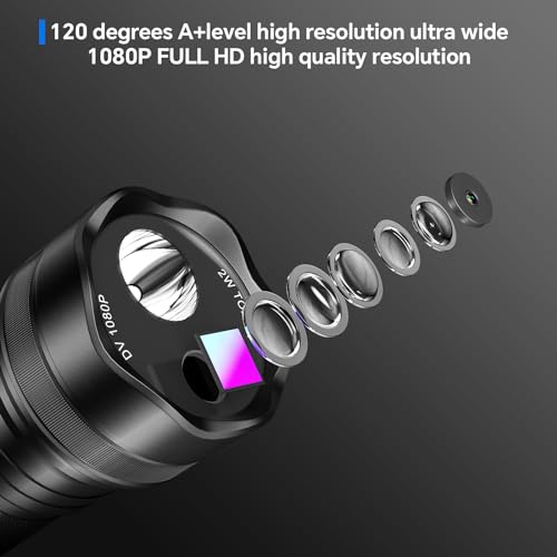 Cozion 1080P Waterproof Action Camera with Flashlight