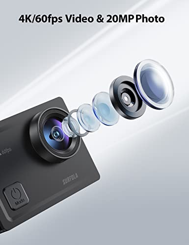 4K 60FPS Action Camera for Snorkeling - Touch Screen