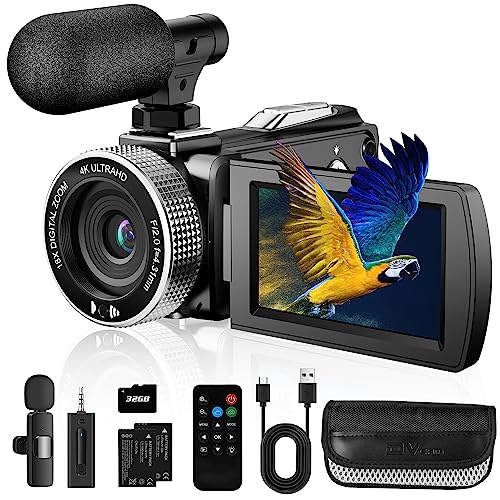 High-resolution 4K video camera with essential accessories