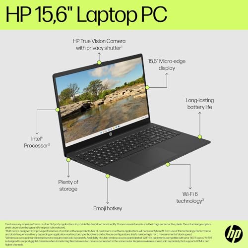 HP Laptop PC | Intel N200 Processor | 4GB RAM | 128GB Storage | Intel UHD GPU | 15.6" HD | Windows 11 | Black