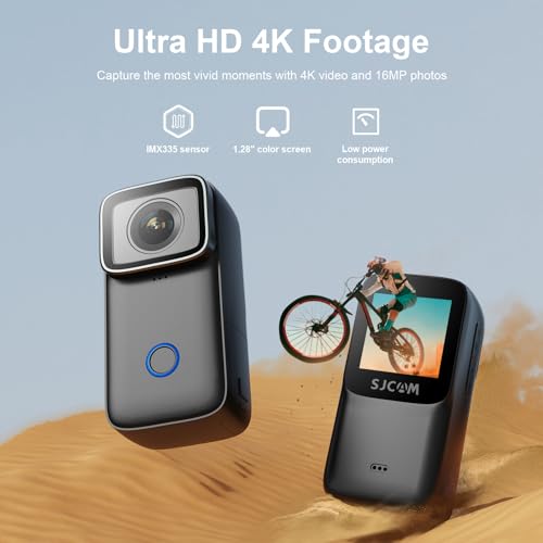 SJCAM C200 Mini Action Camera - 4K, Portable, Underwater