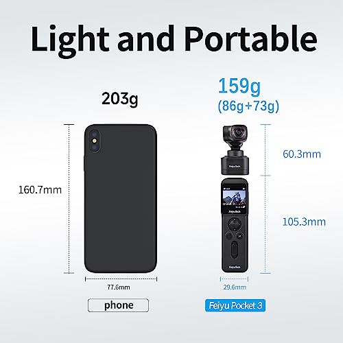 Feiyu Pocket 4K Action Camera with Remote Control