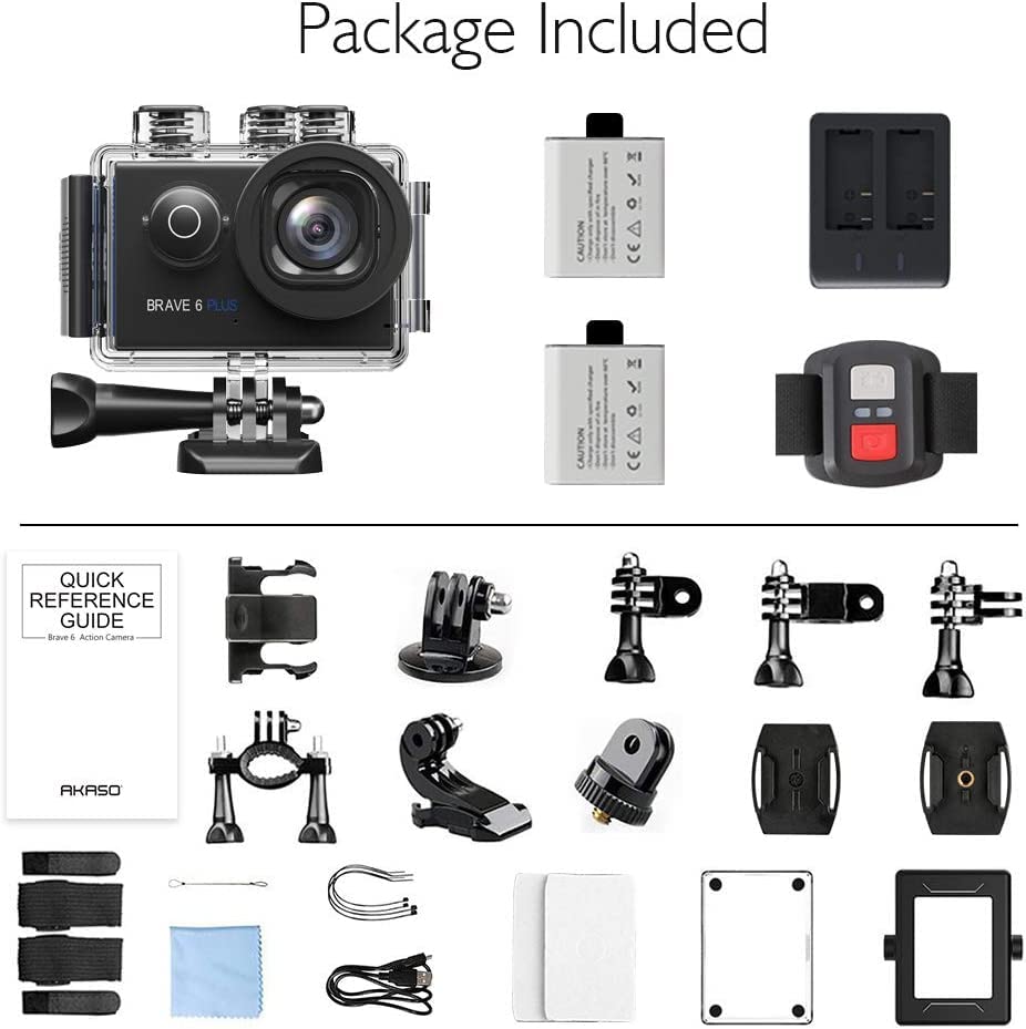 AKASO Brave 6 Plus 4K WiFi Action Camera