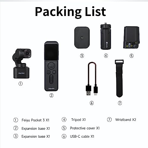 Feiyu Pocket 4K Action Camera with Remote Control