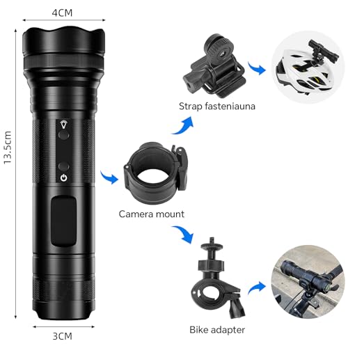 Cozion 1080P Waterproof Action Camera with Flashlight