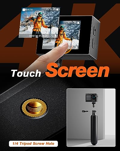 iZEEKER 4K Action Camera: Waterproof, Dual Screen