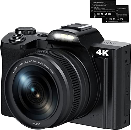 4K Digital Camera with Wide Angle Lens